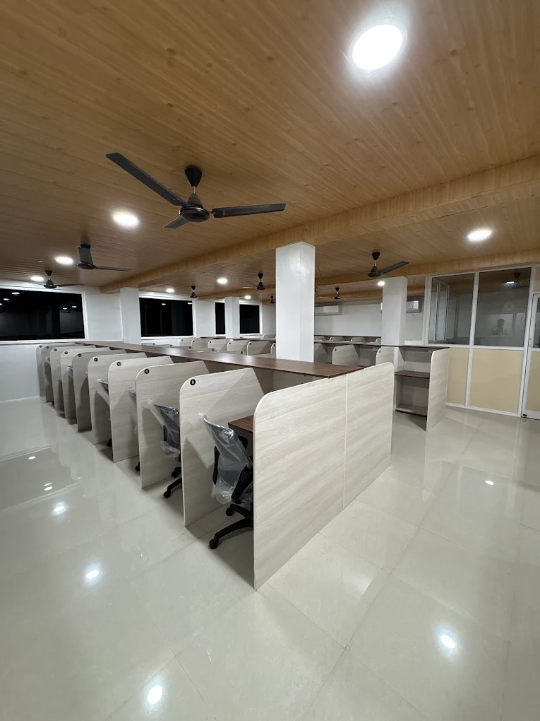 Think Hub's third Nagpur branch during fit-out and setup